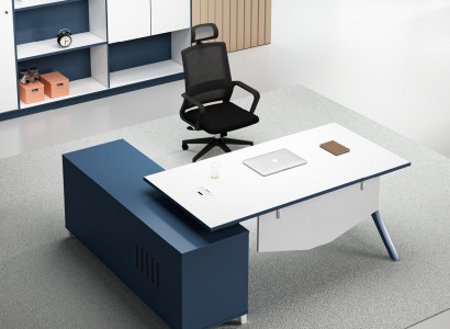 Büro Einrichtung Schreibtisch Aktenschrank Möbel Schreibtische Tische 2tlg.